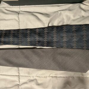 DKNY Blue and Gray Geometric Ties